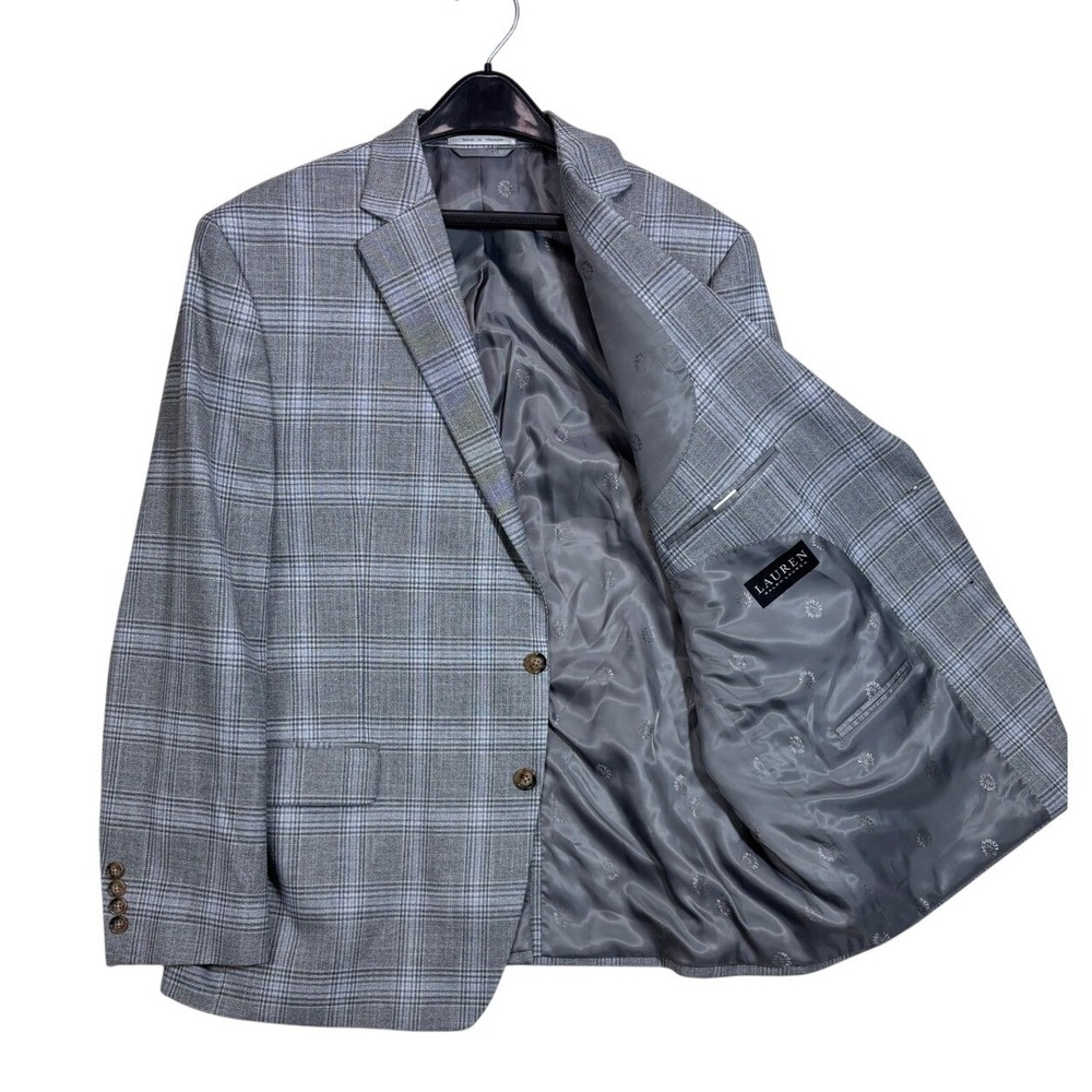 Lauren Ralph Lauren Men's Gray Plaid Sport Coat Blazer